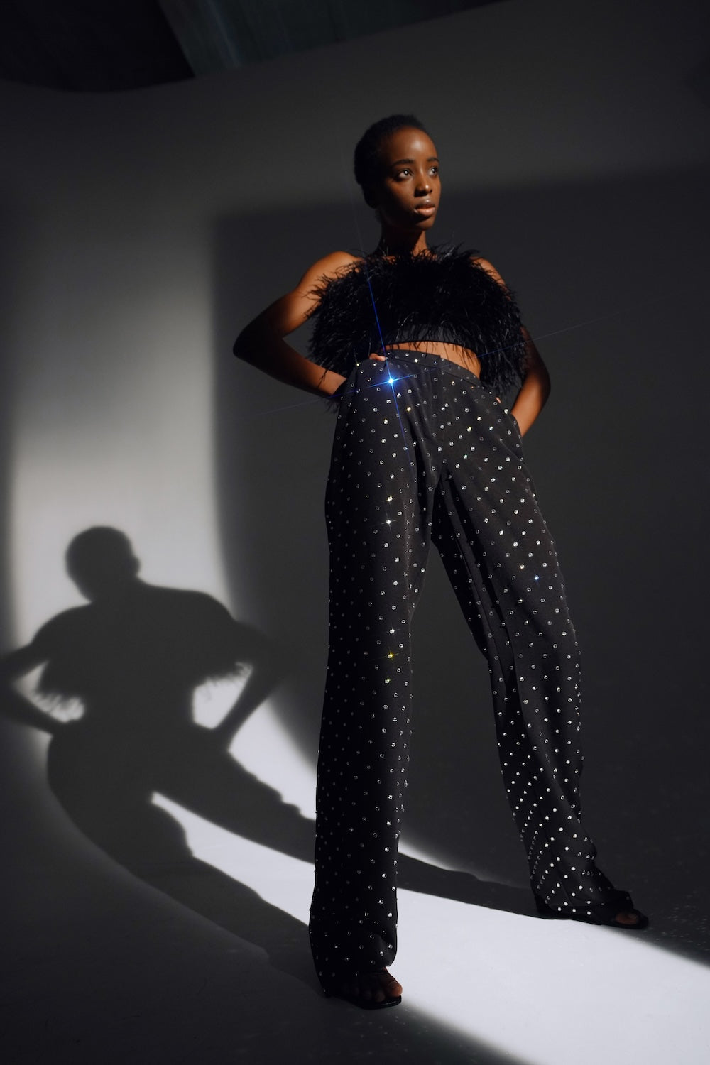 Black classic feather top - Semenenko-store