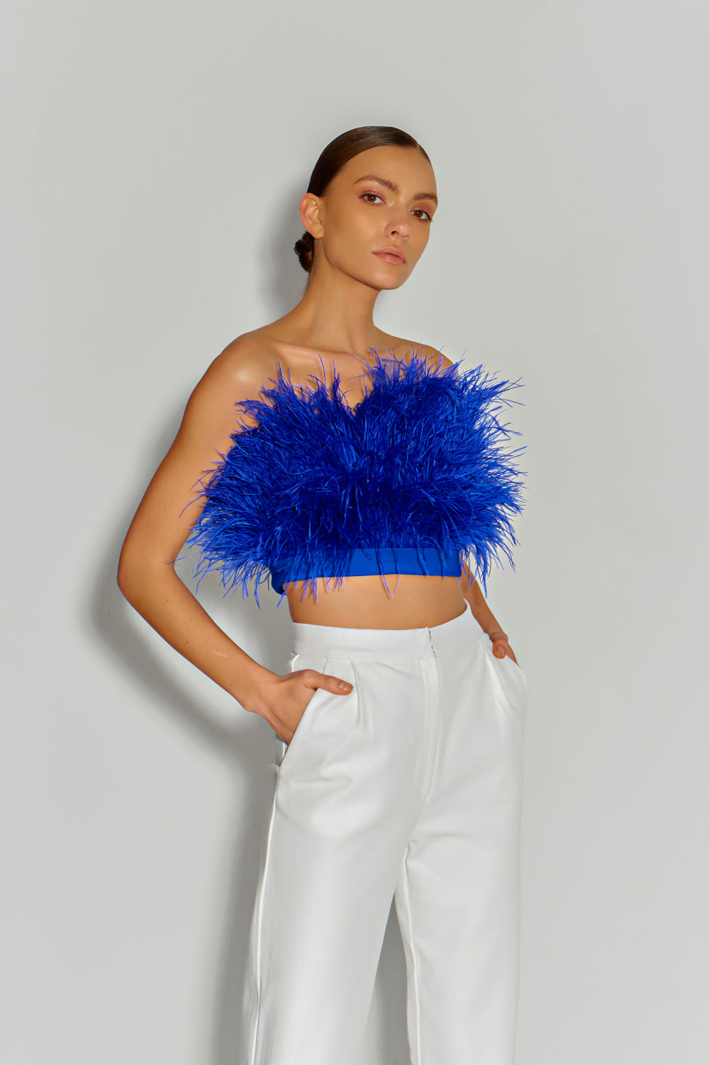 Classic feather top in electric color - Semenenko-store