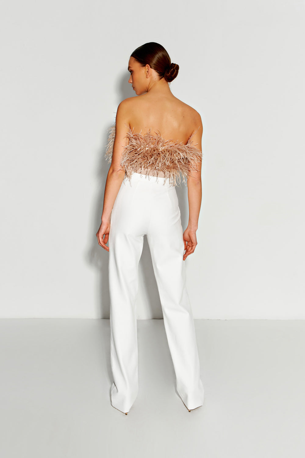 Beige classic feather top - Semenenko-store