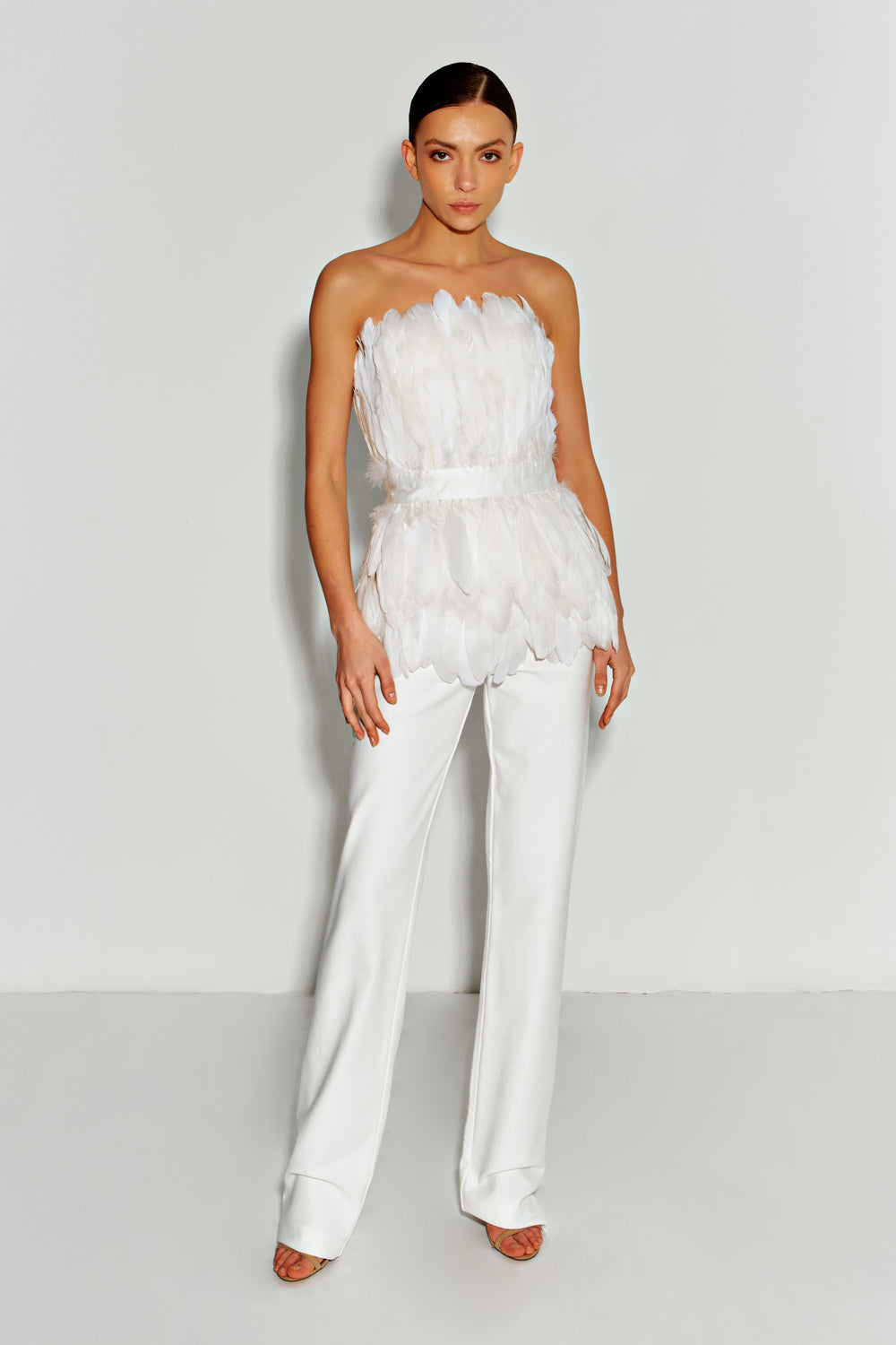 White feather corset - Semenenko-store