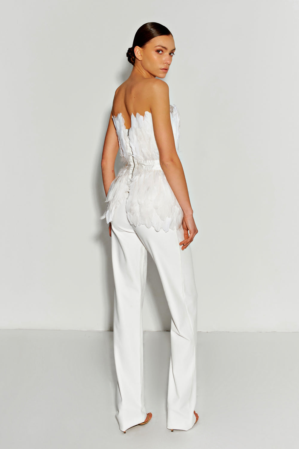 White feather corset - Semenenko-store