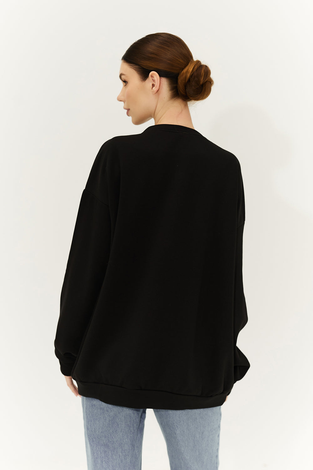 Black sweatshirt with "Ukraine" written on it. - Semenenko-store