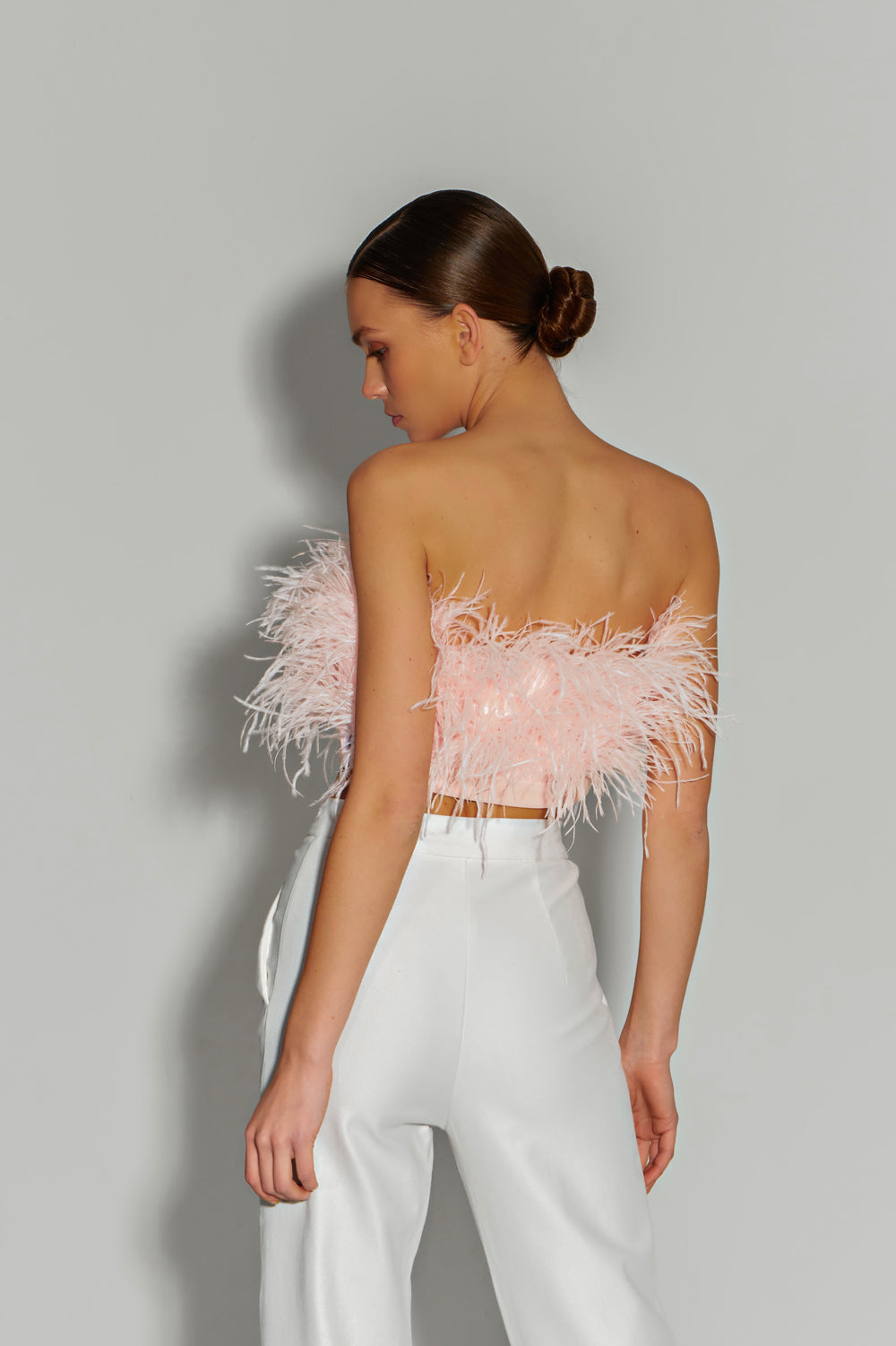 Classic feather top in powder color