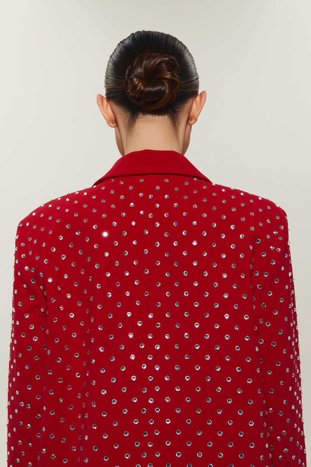 Red suit with jacket with crystals